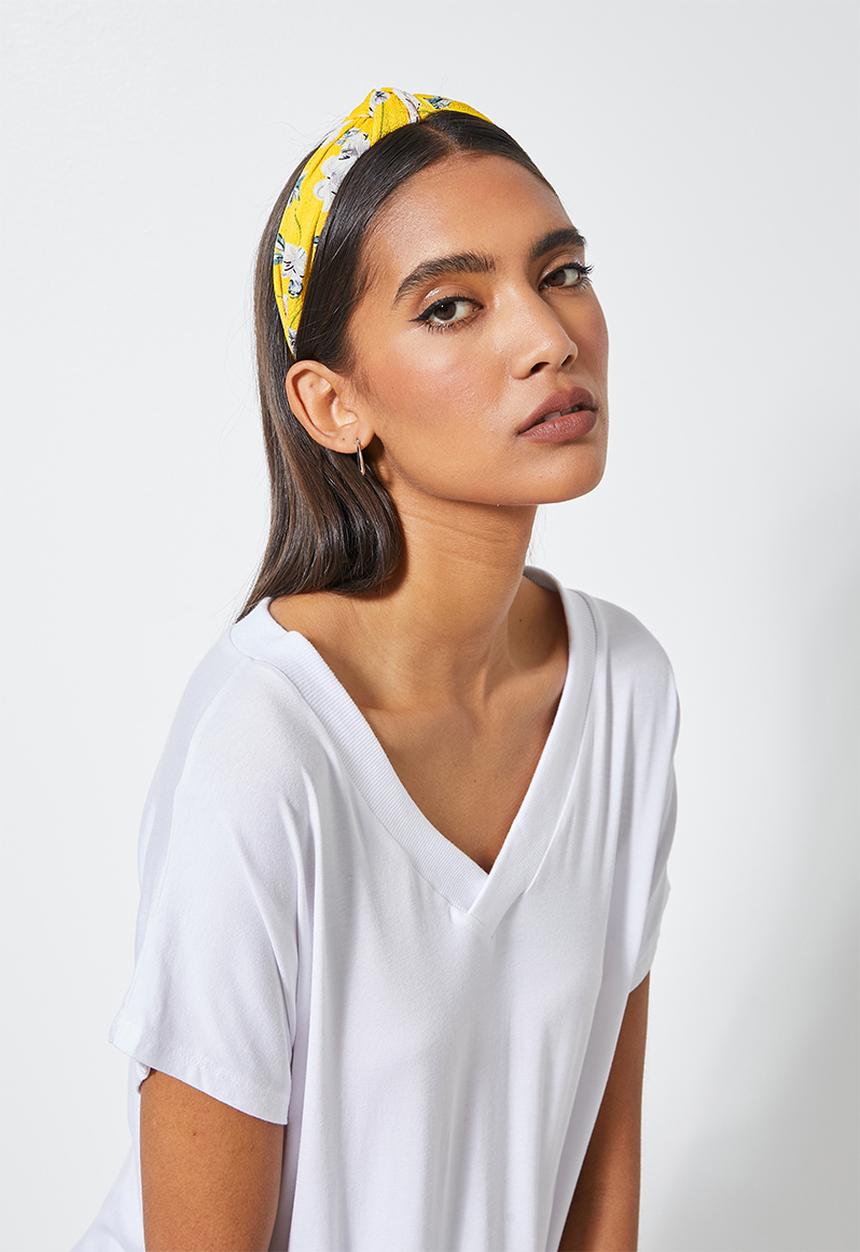 Superbalist - Floral twisted headband - yellow