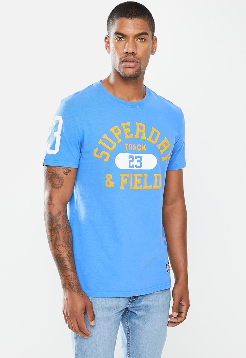 Superdry. - Track and field graphic tee - neptune blue