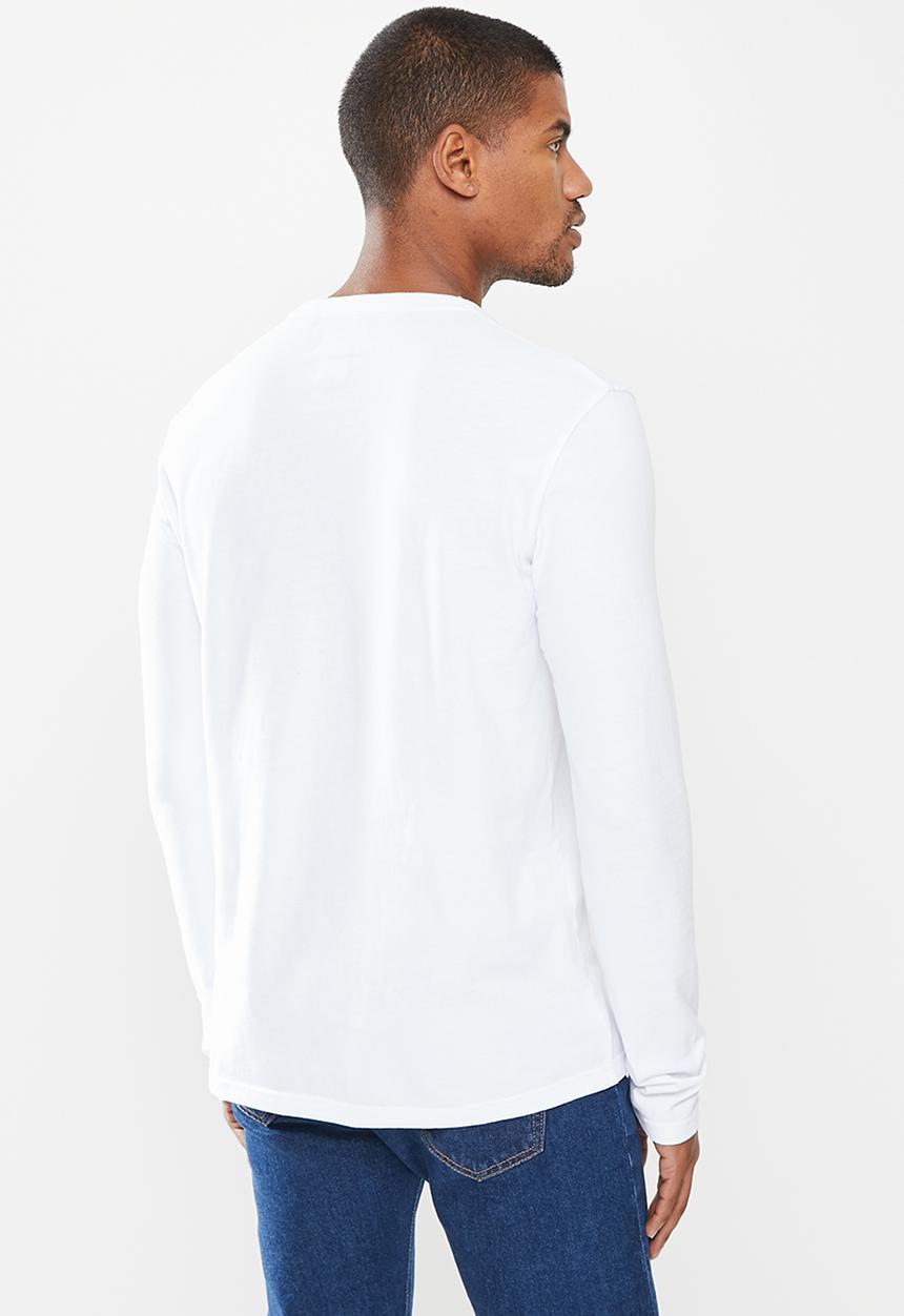 Superdry. - Collegiate graphic long sleeve top - brilliant white