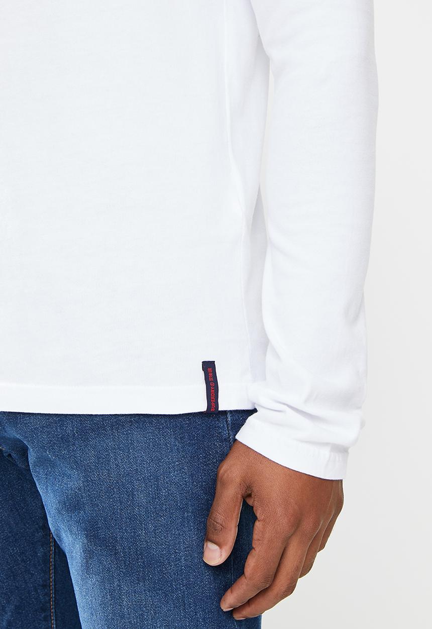 Superdry. - Collegiate graphic long sleeve top - brilliant white