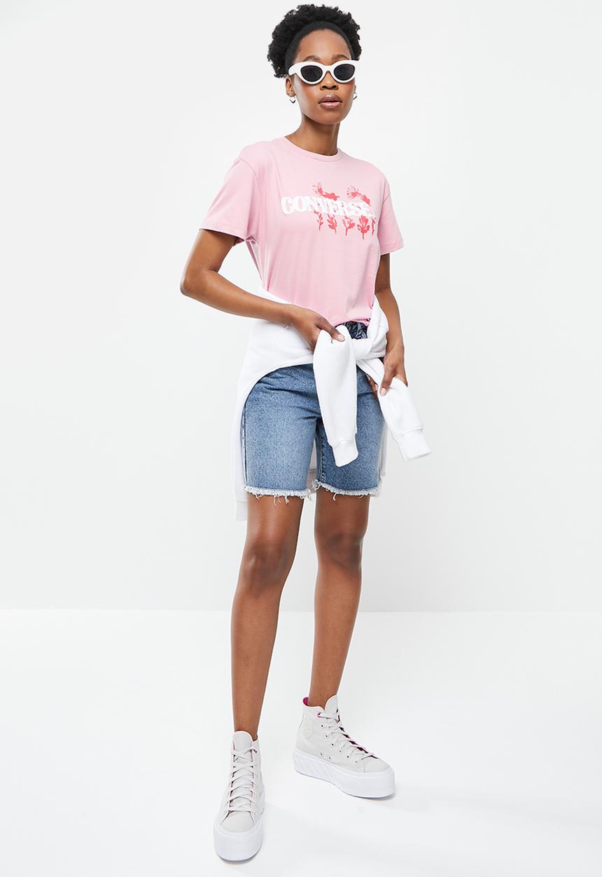Converse - Hybrid flower relaxed tee - himalayan salt