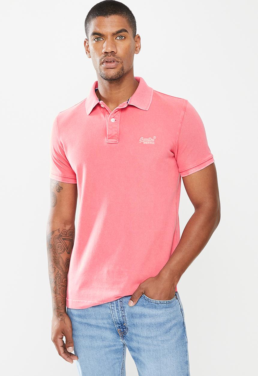 Superdry. - Vintage destroy short sleeve  polo - pink