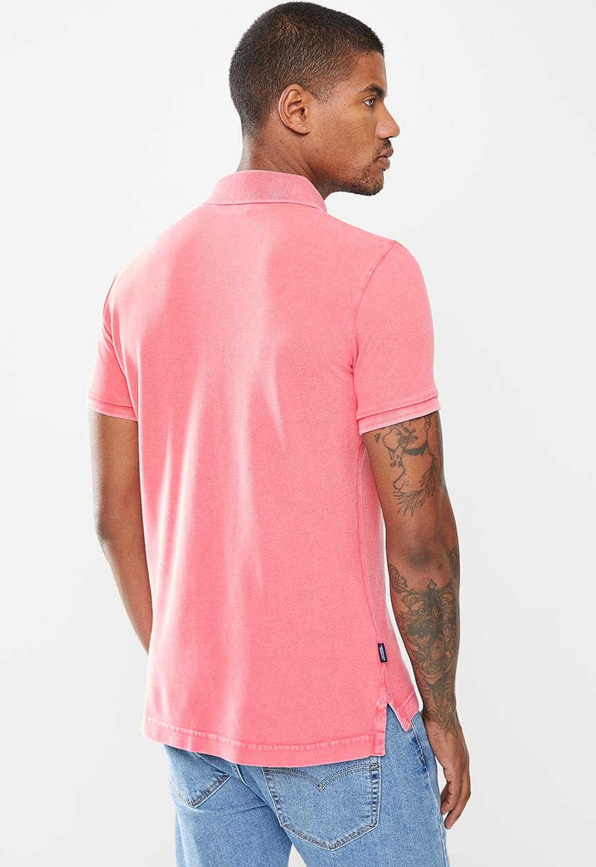 Superdry. - Vintage destroy short sleeve  polo - pink