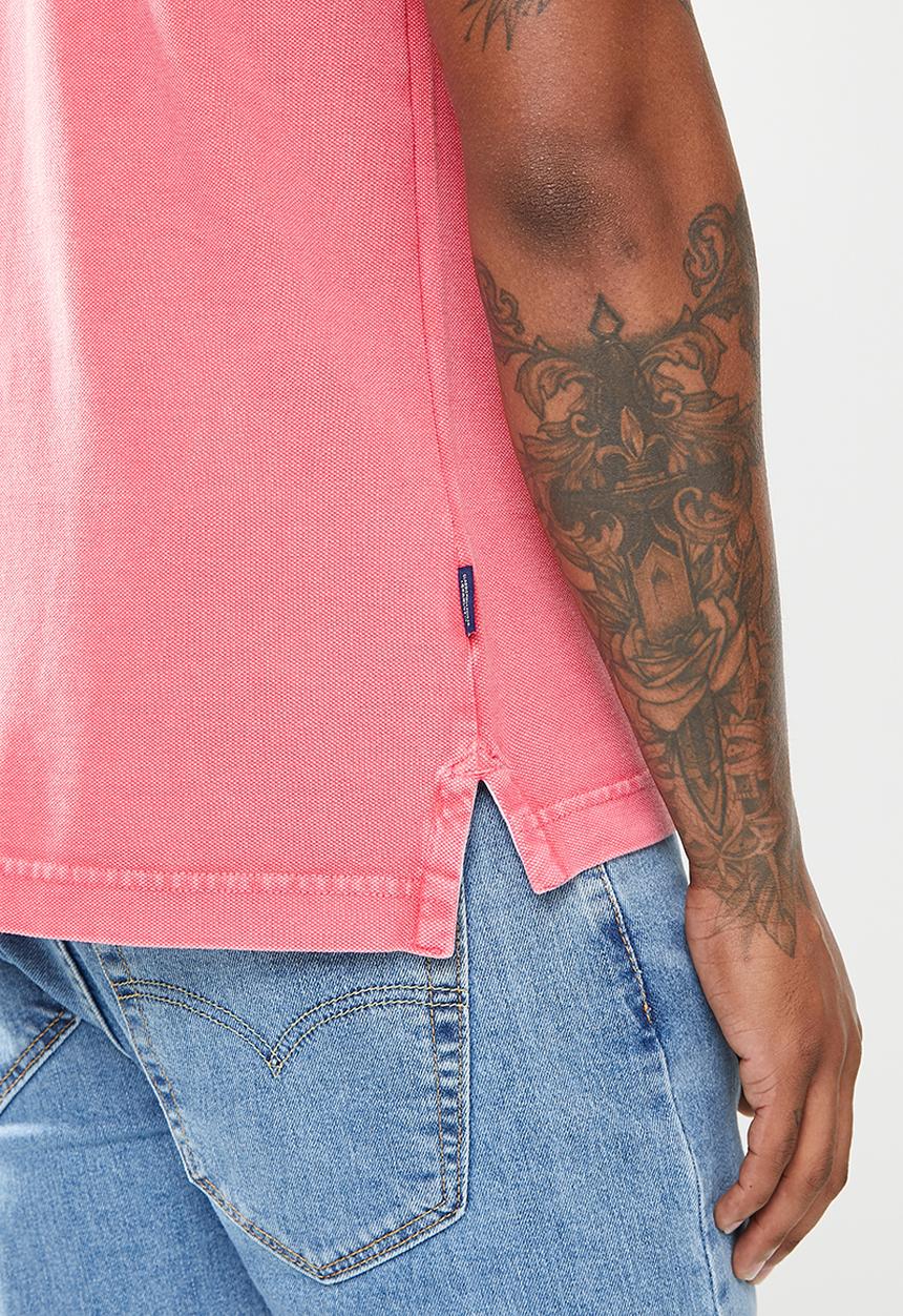 Superdry. - Vintage destroy short sleeve  polo - pink