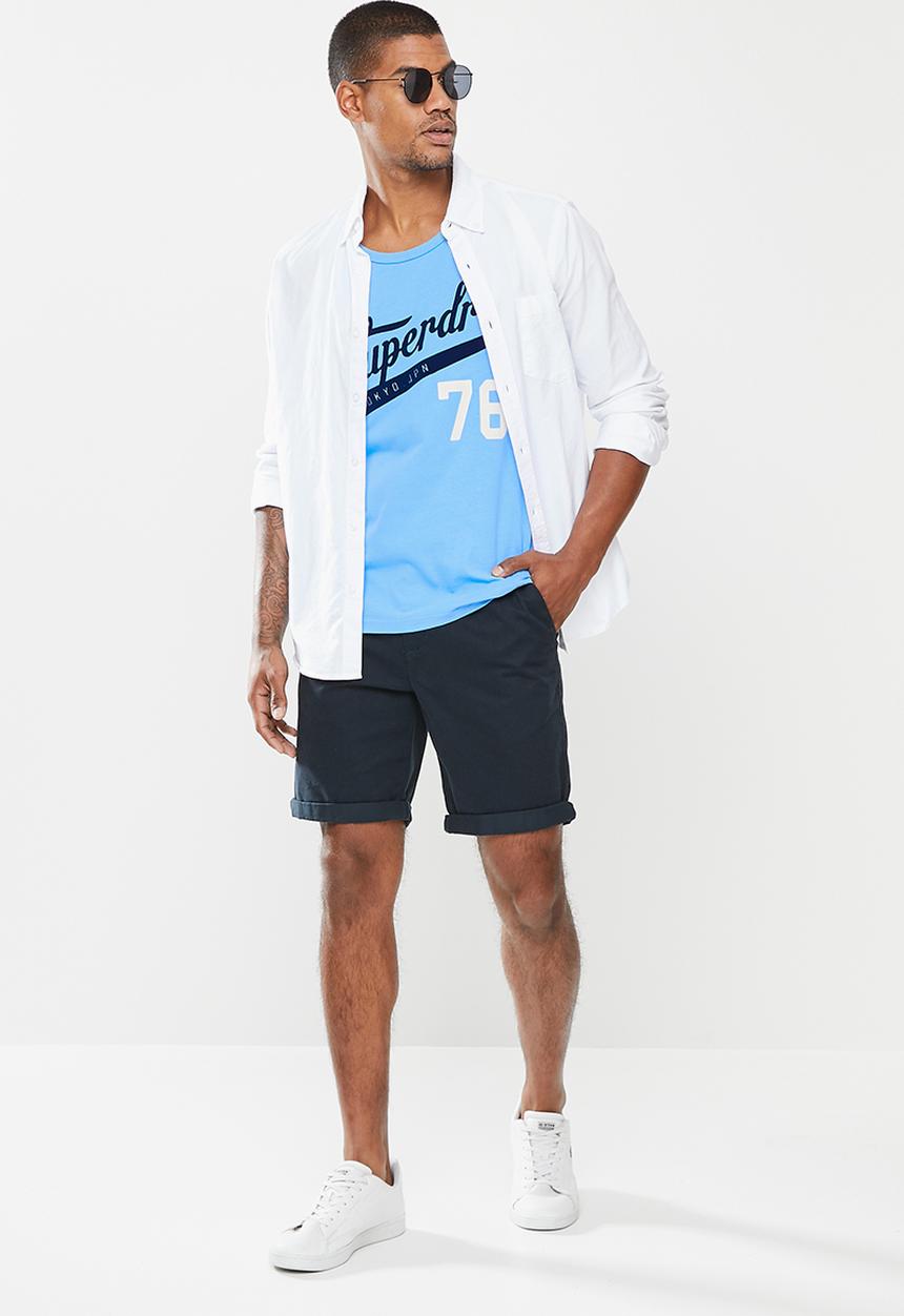 Superdry. - Collegiate graphic vest - blue