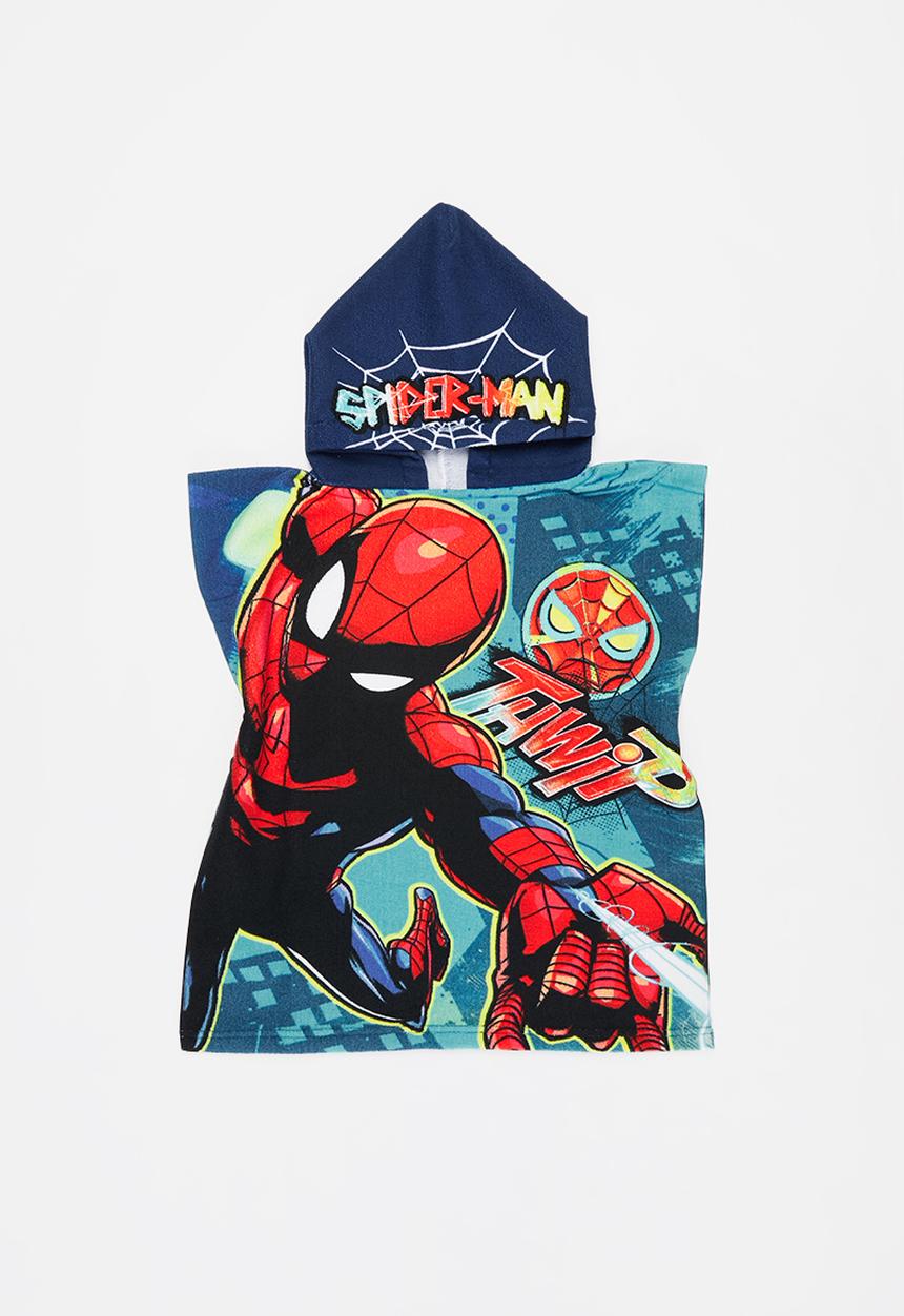 Character Group - Spider-man hooded towel - blue