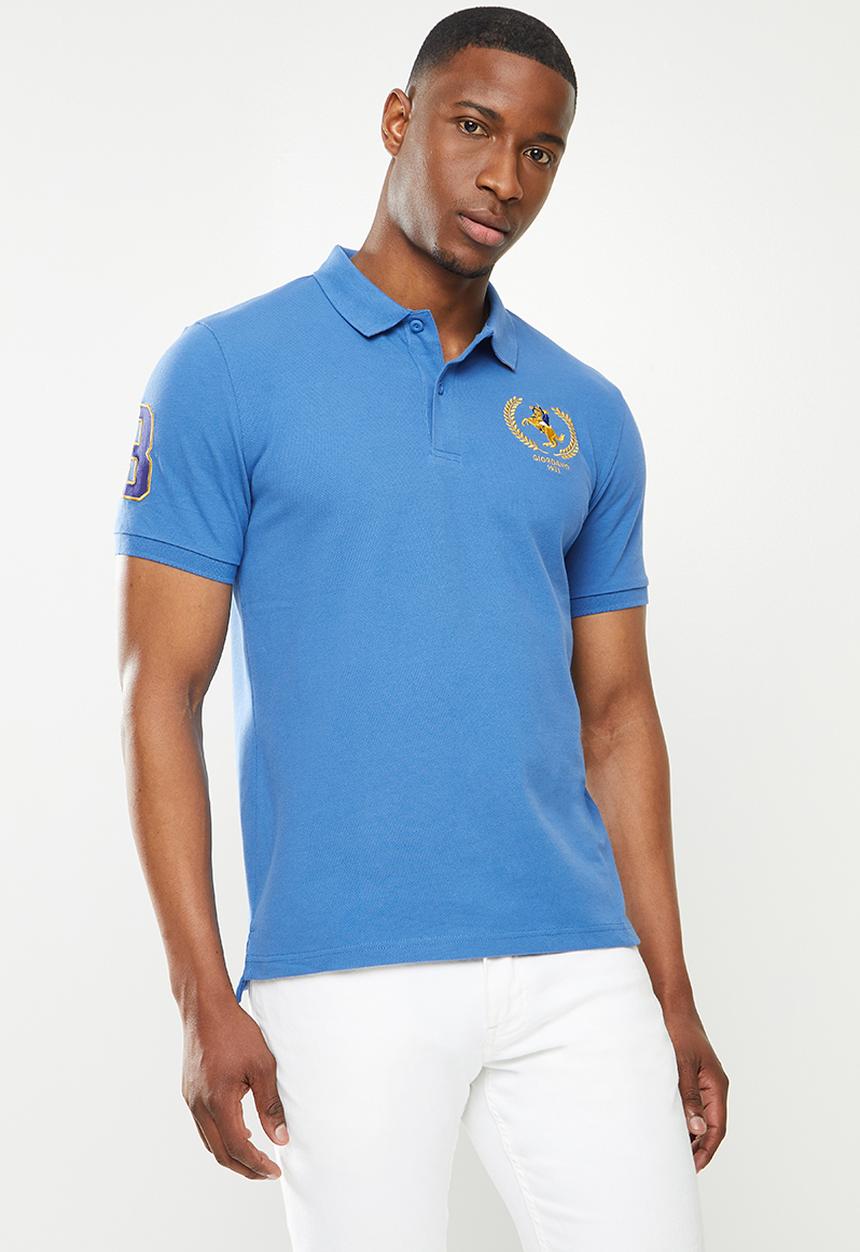 Giordano - Napoloen embroidered golfer - blue