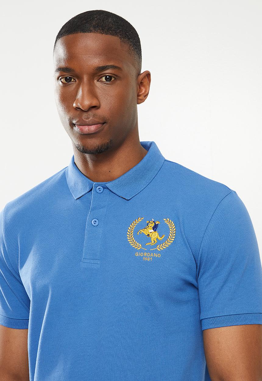 Giordano - Napoloen embroidered golfer - blue