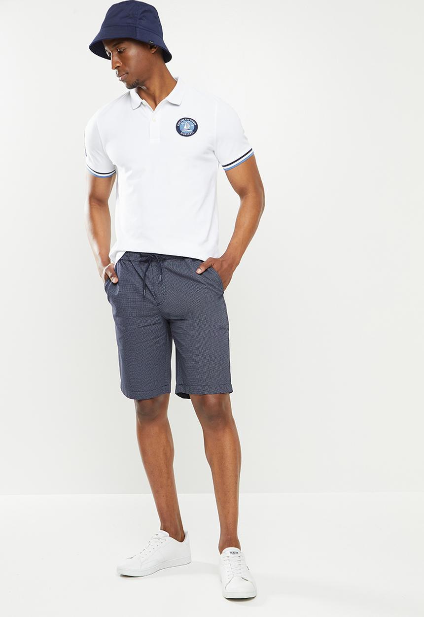 Giordano - 3d lion embroidered golfer - white