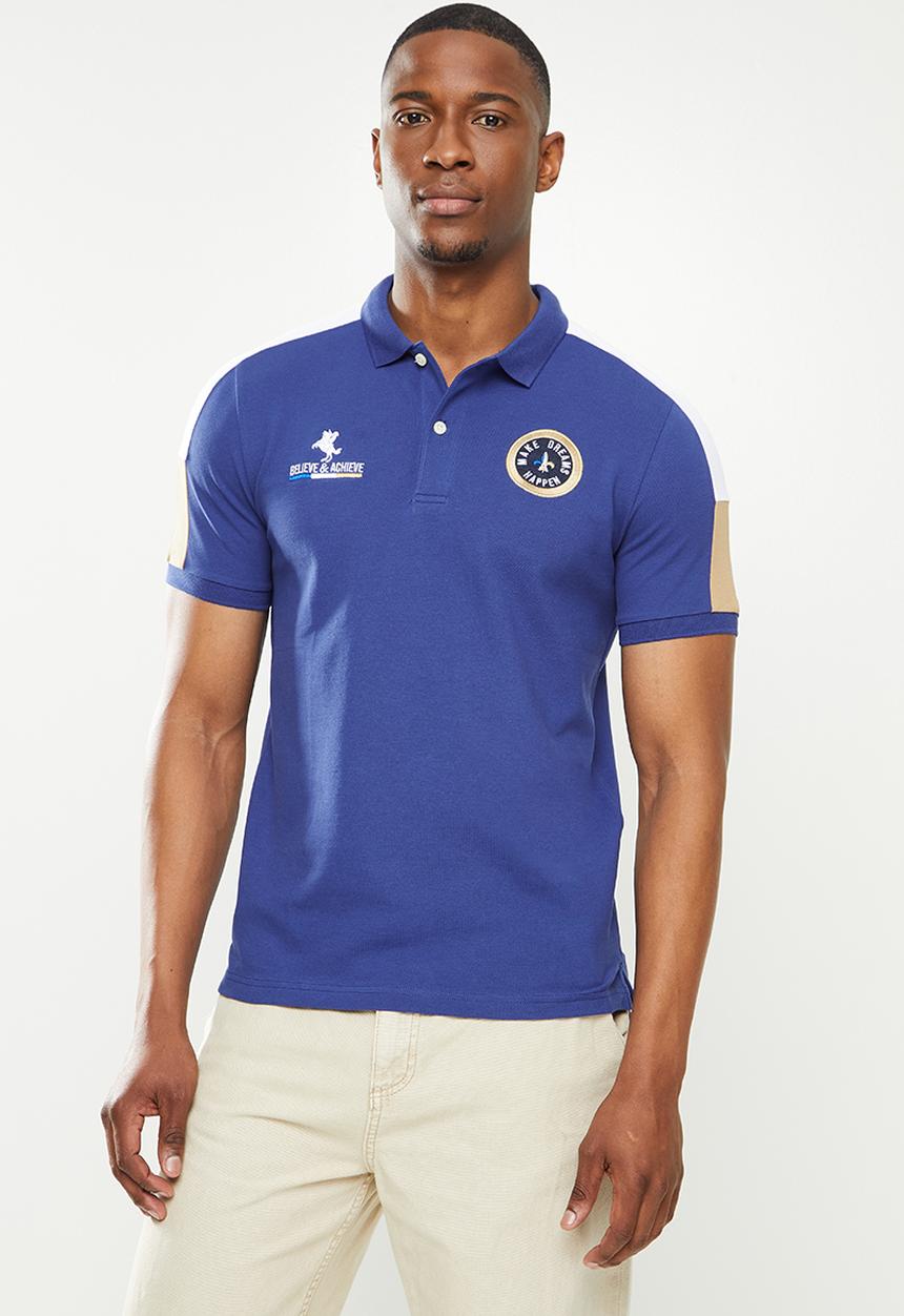 Giordano - Retro sport golfer - blue