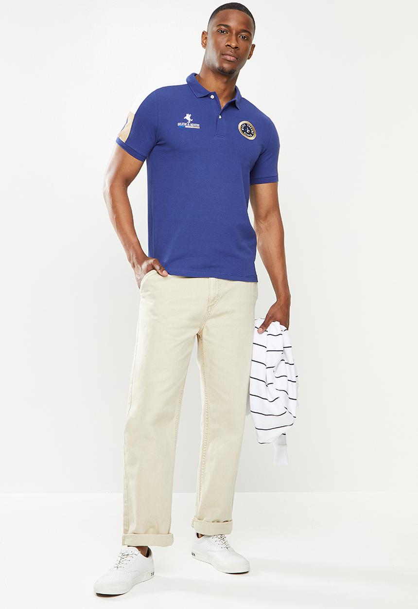 Giordano - Retro sport golfer - blue