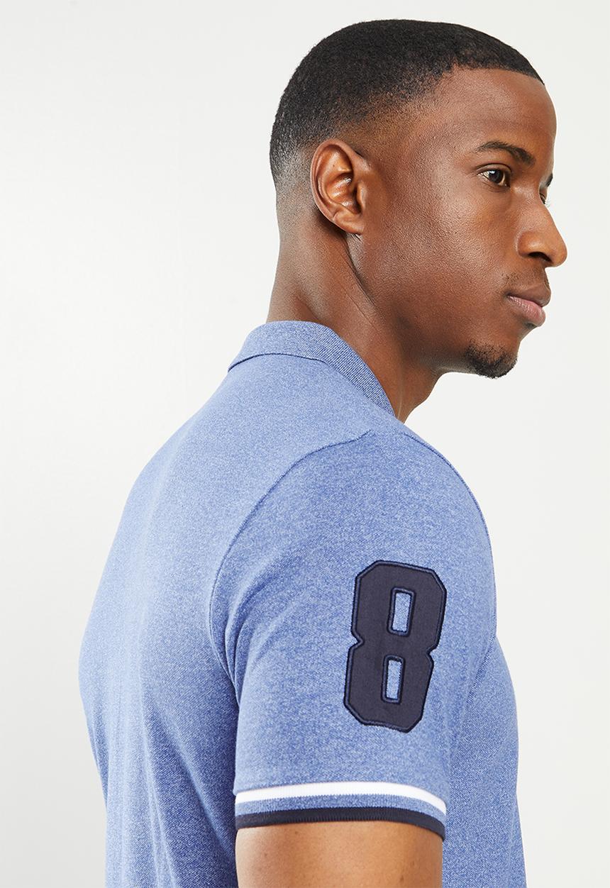Giordano - 3d lion embroidered golfer - blue
