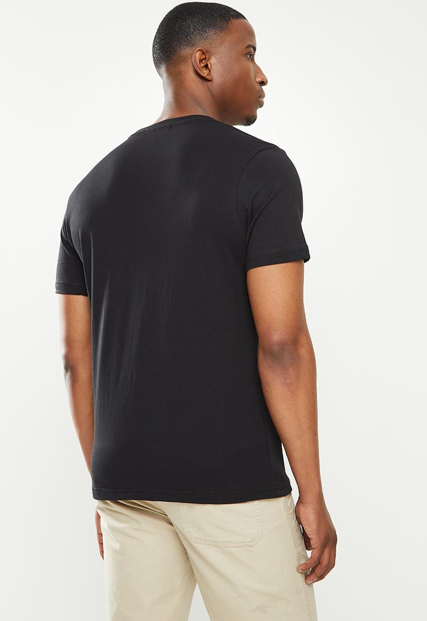 Giordano - Crew neck printed tee - black