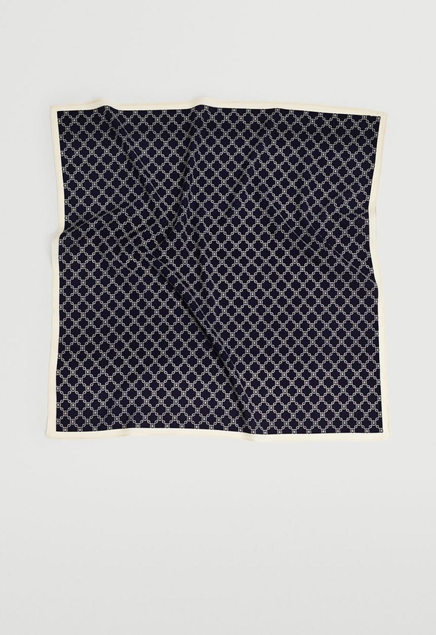 MANGO - Chain printed scarf - navy