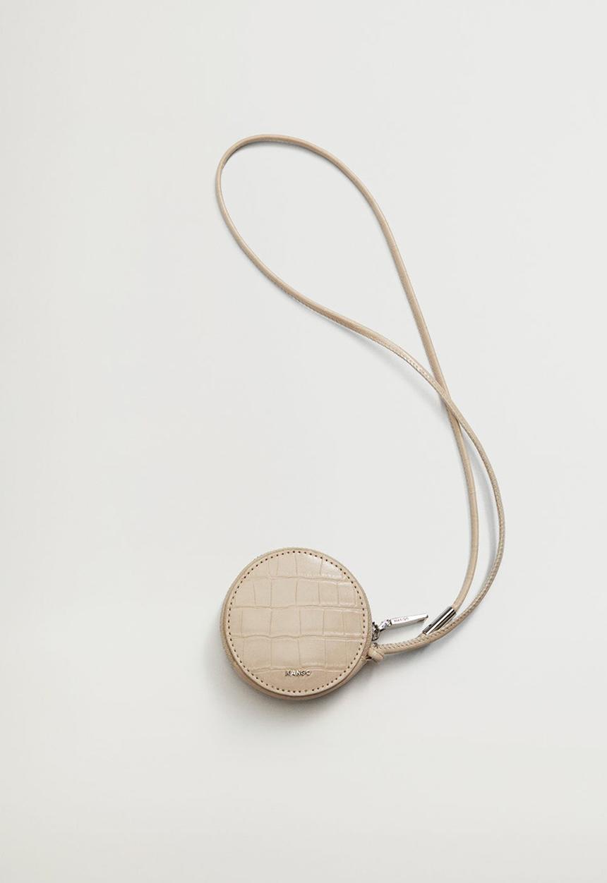 MANGO - Cord croc-effect purse - neutral