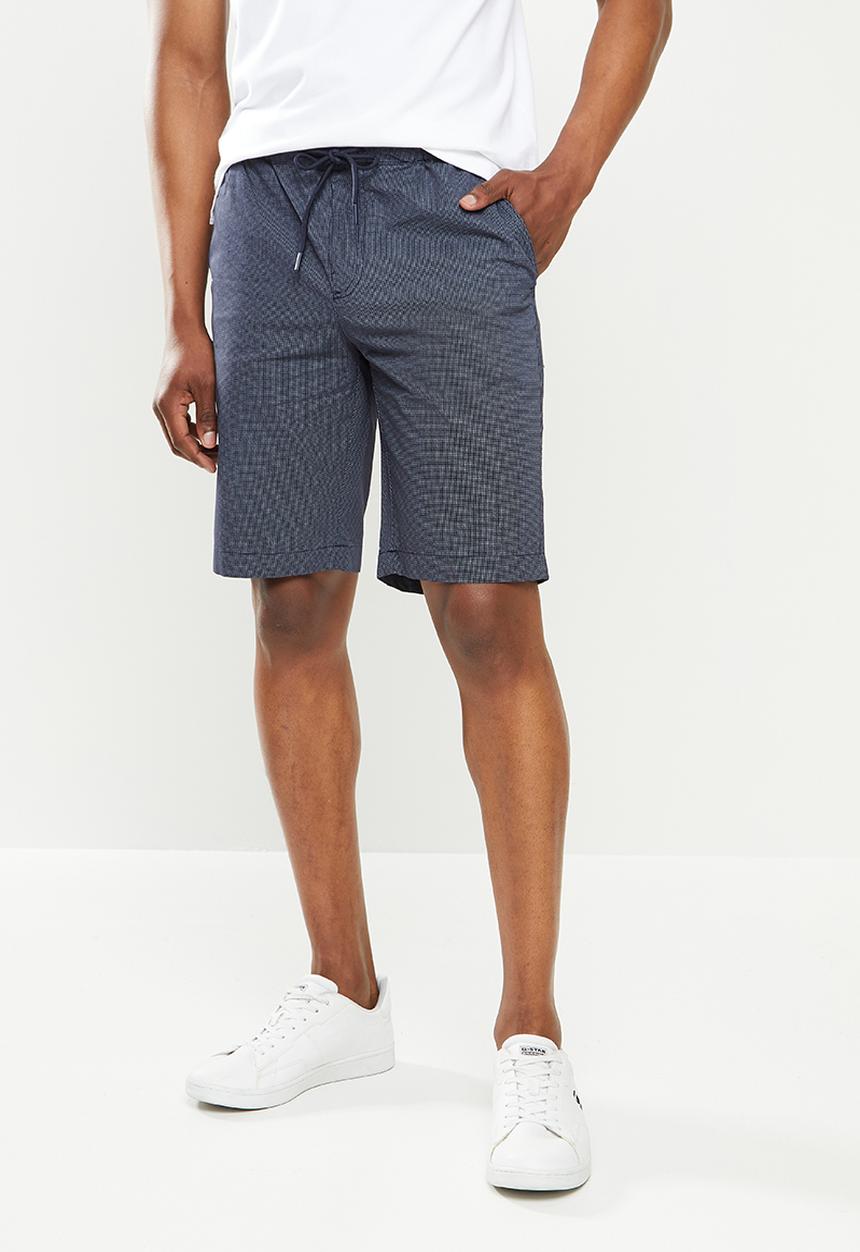 Giordano - Cotton ds1 short - navy & white