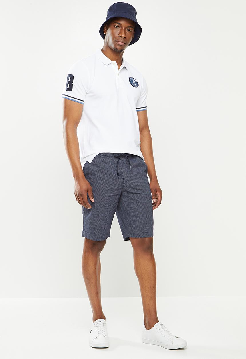 Giordano - Cotton ds1 short - navy & white