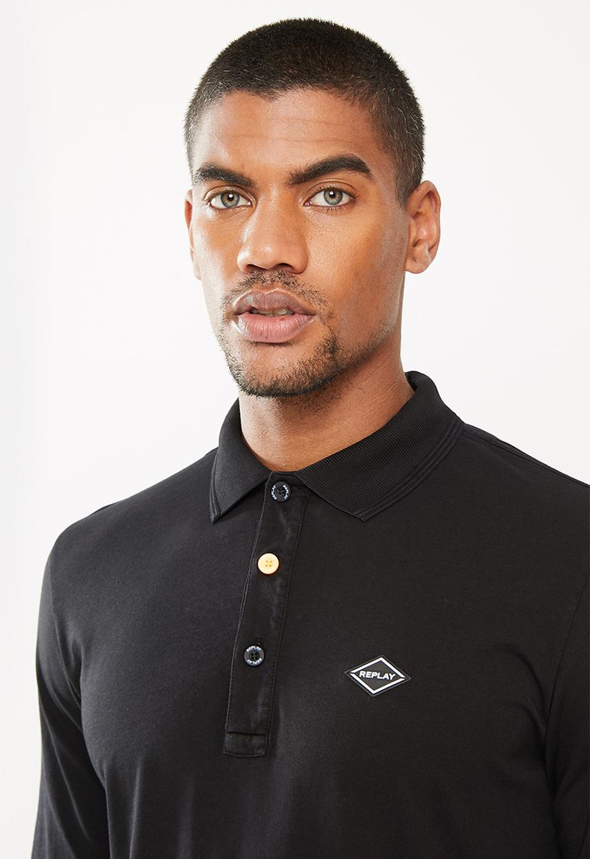 Replay - Replay long sleeve golfer - black