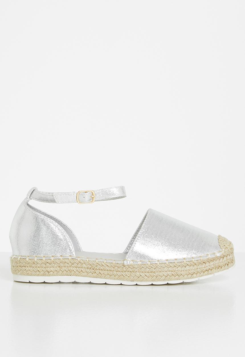 Madison® - Jade ankle strap espadrille - silver
