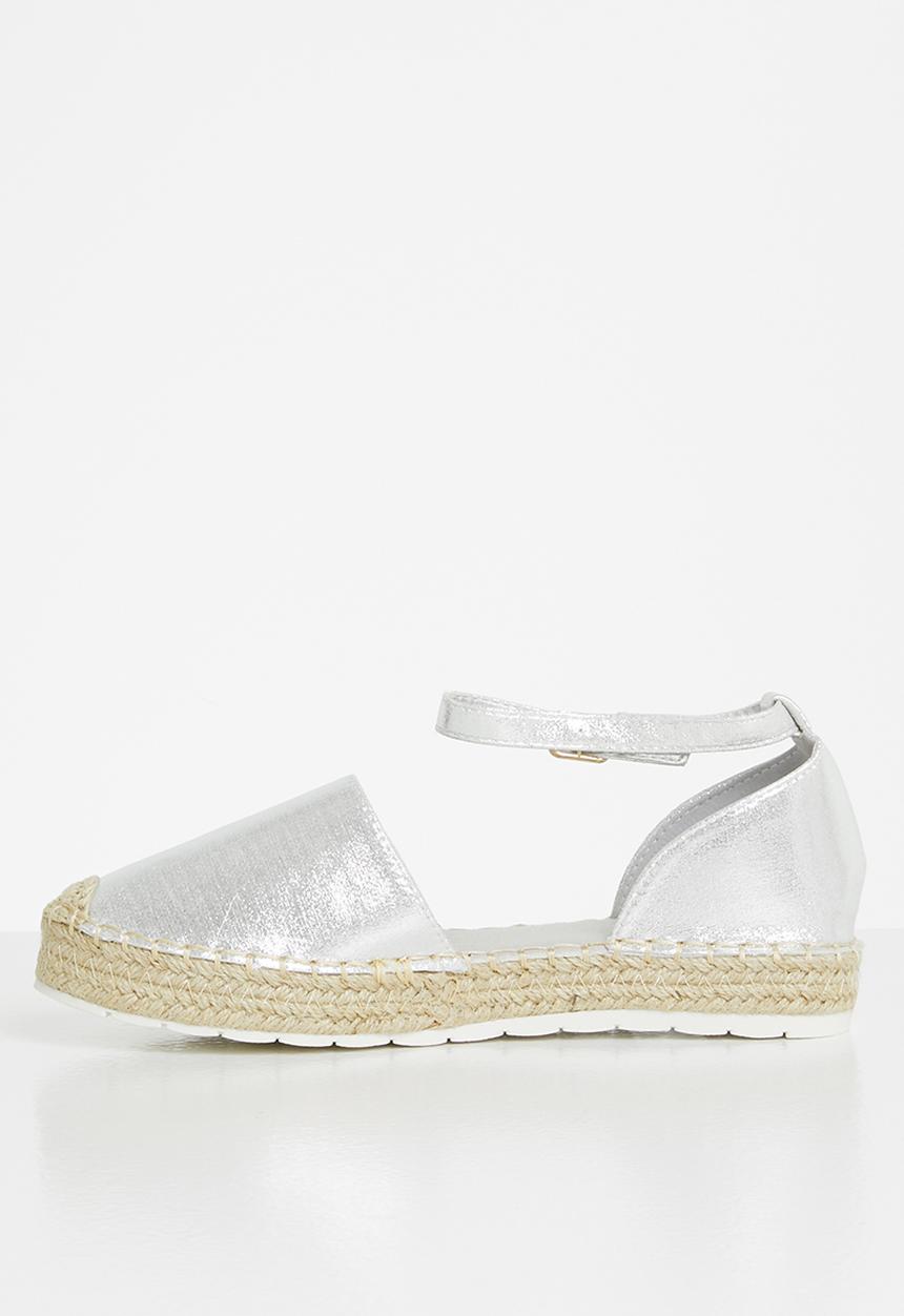 Madison® - Jade ankle strap espadrille - silver