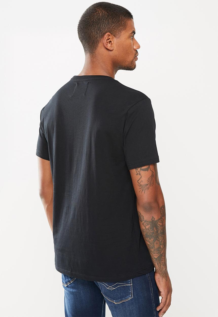 Replay - Left chest print tee - black