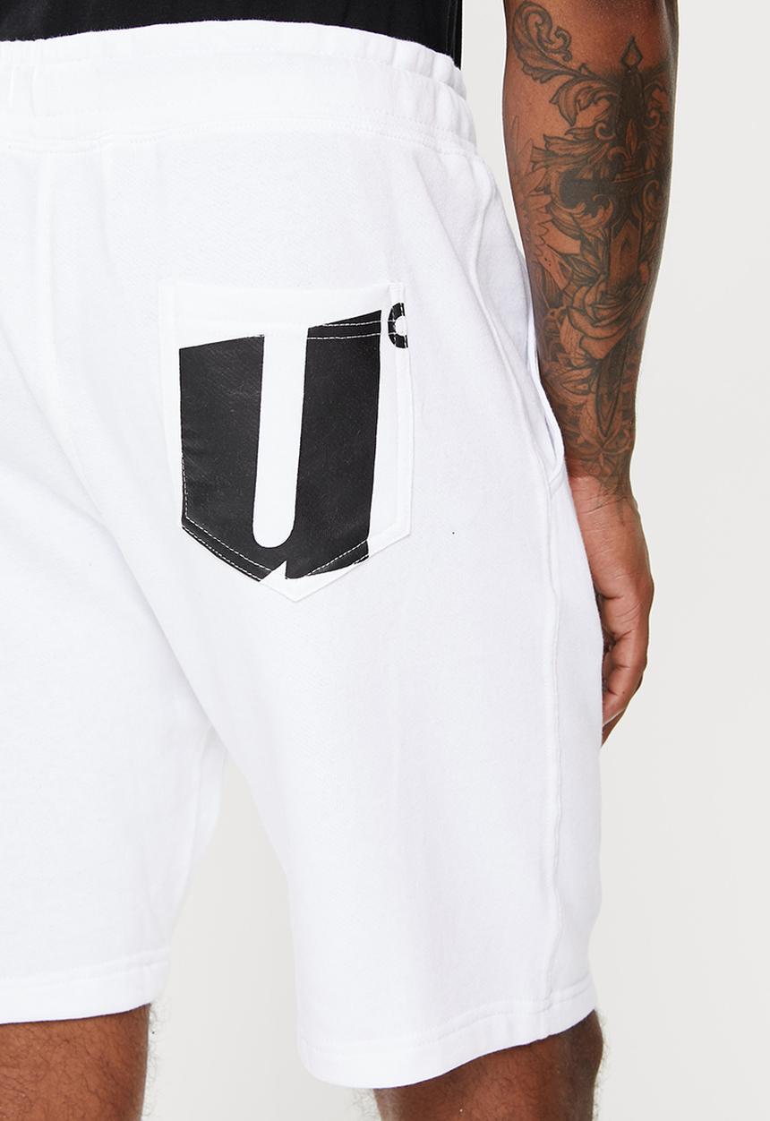 urban° - Urban elasticated waistband shorts - white