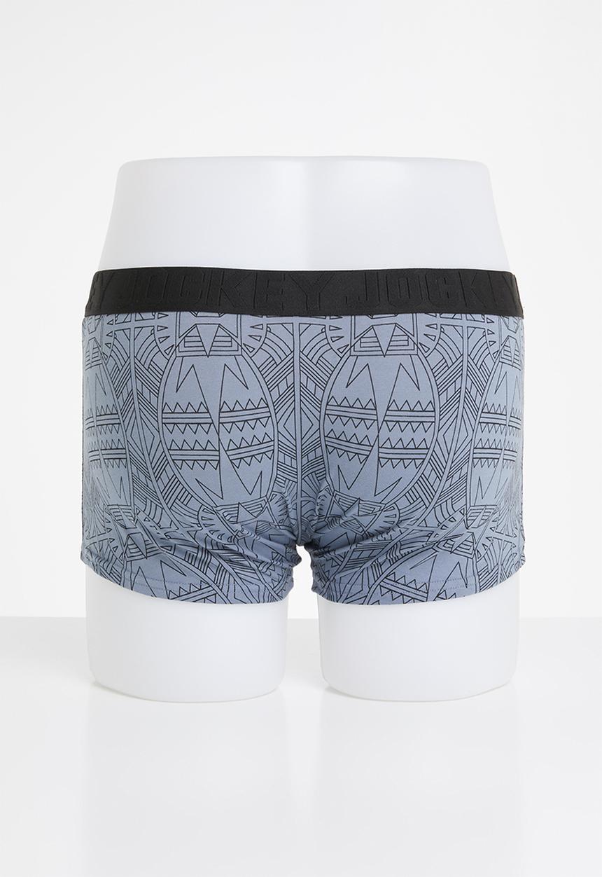 Jockey - Heritage regular leg 2 pack pouch trunks - black & blue