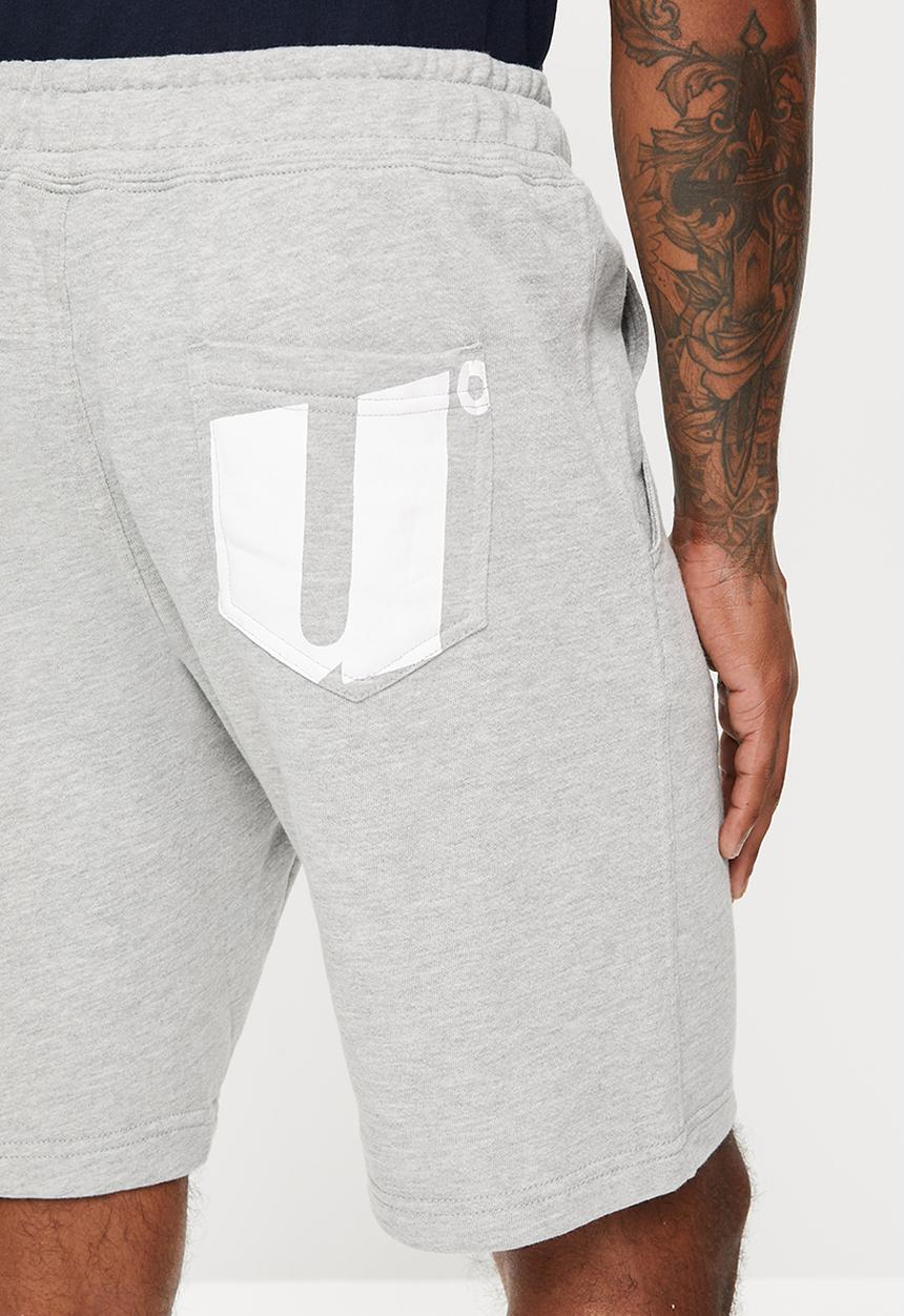 urban° - Urban elasticated waistband shorts - grey melange