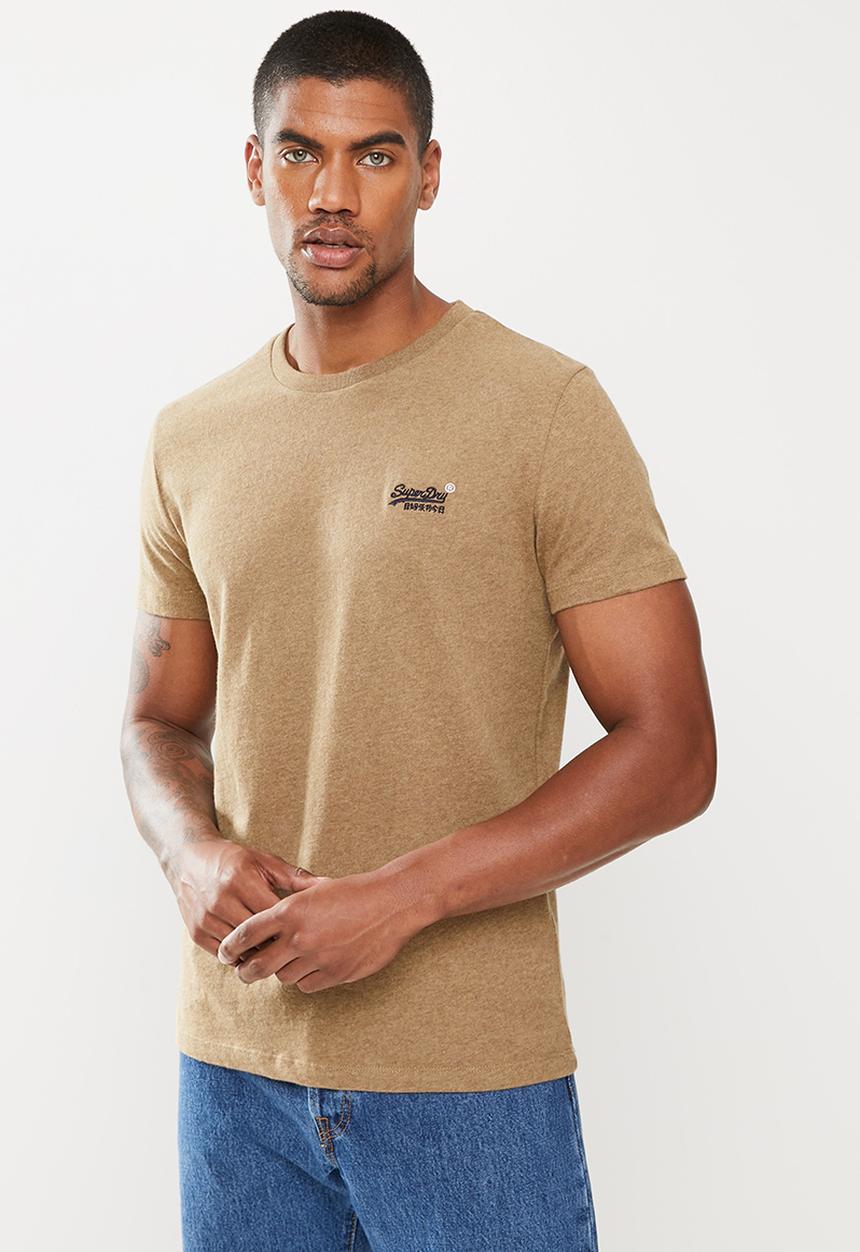 Superdry. - Ol vintage emb tee - buck tan marl
