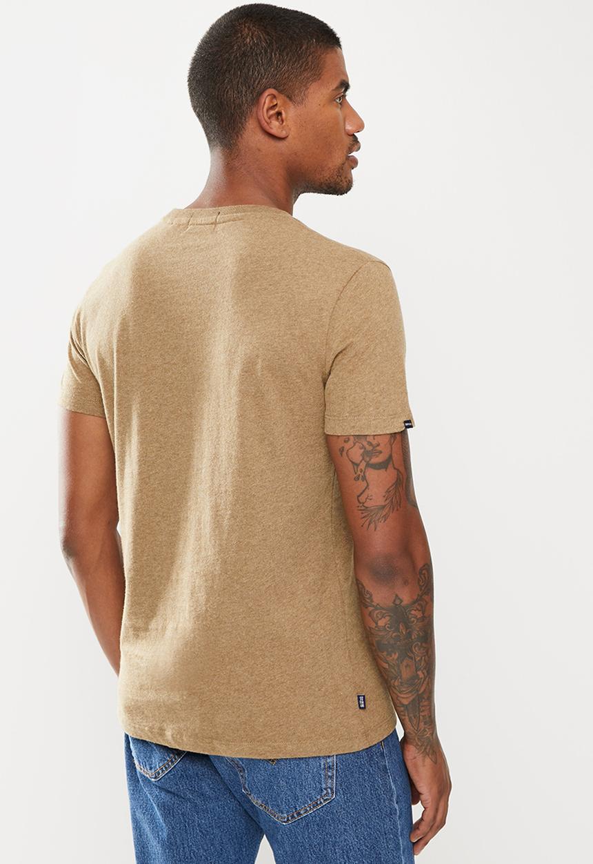 Superdry. - Ol vintage emb tee - buck tan marl
