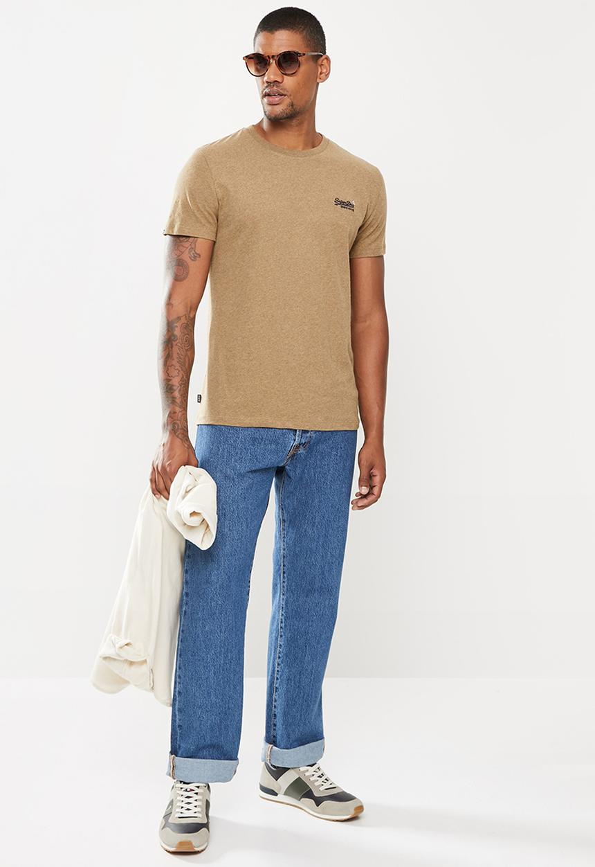 Superdry. - Ol vintage emb tee - buck tan marl