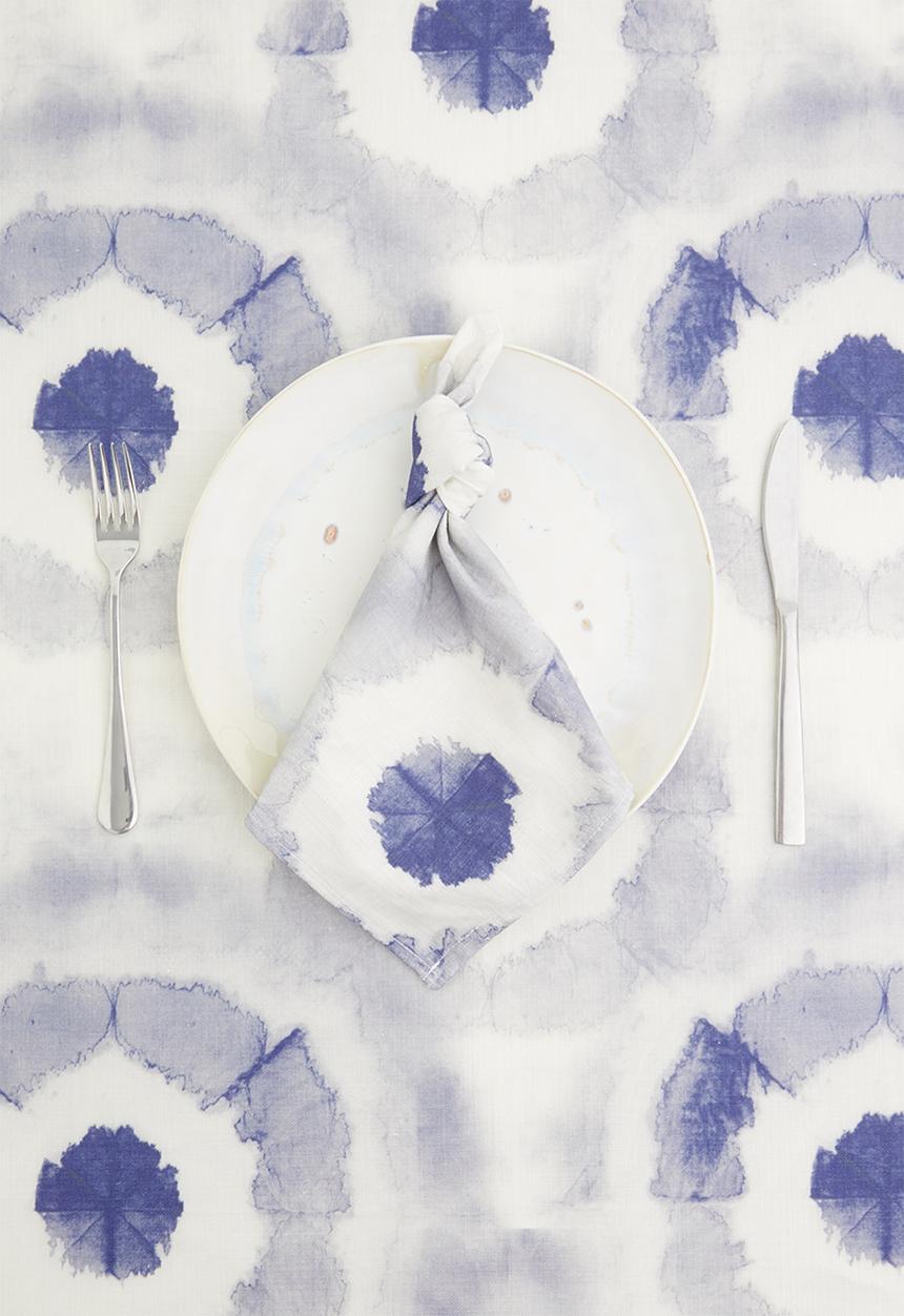 Sixth Floor - Shibori napkin set of 4 - blue