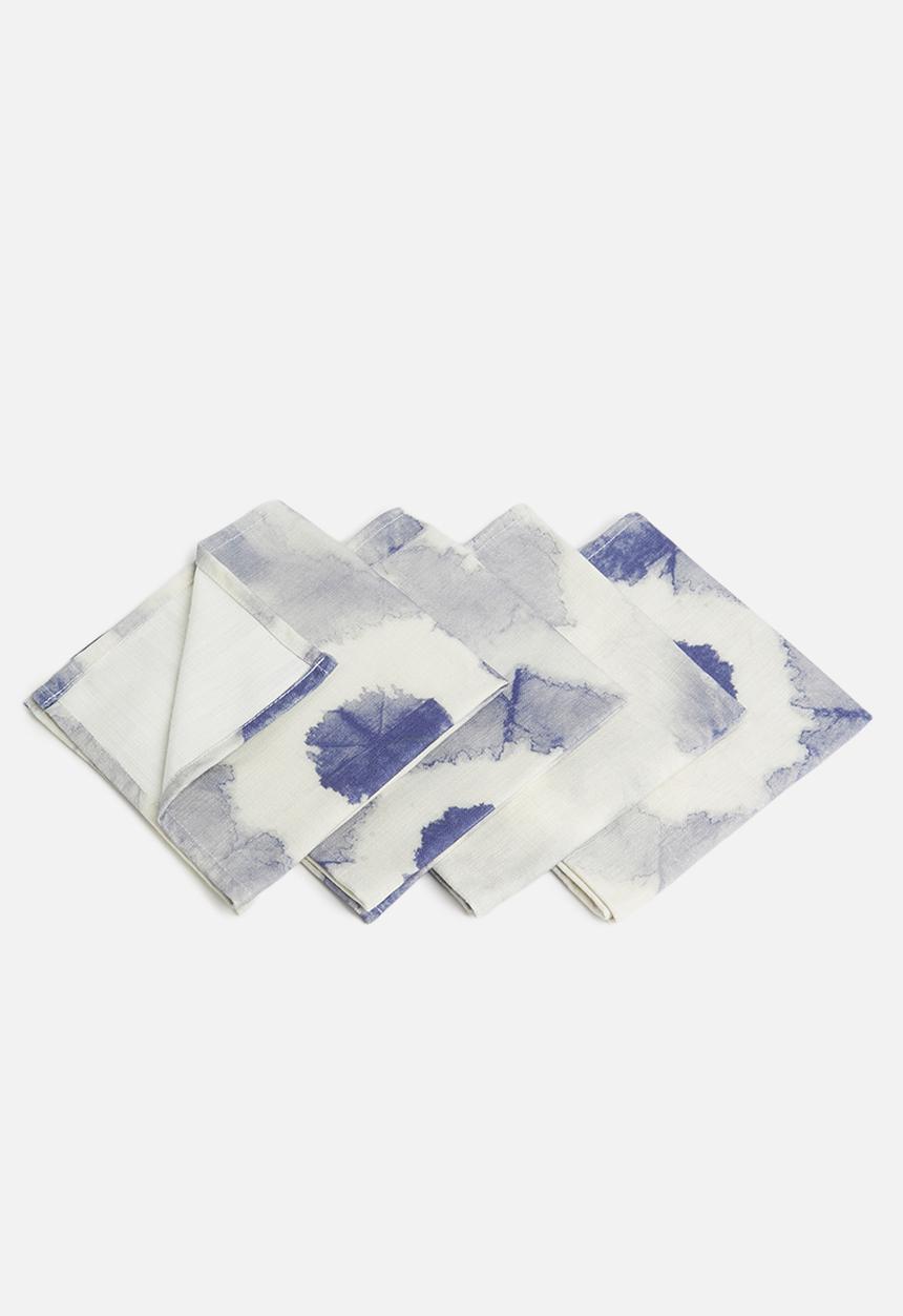 Sixth Floor - Shibori napkin set of 4 - blue