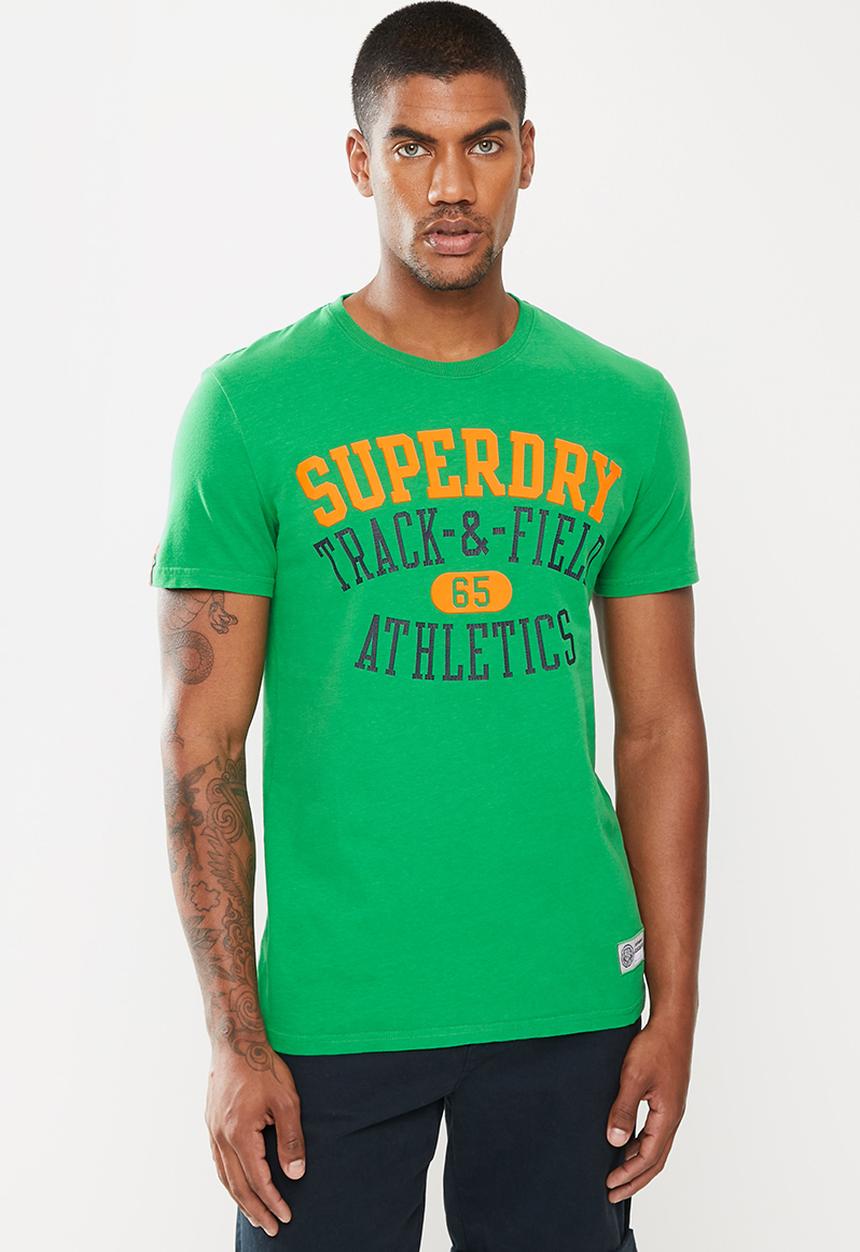 Superdry. - Track and field graphic tee - oregon green