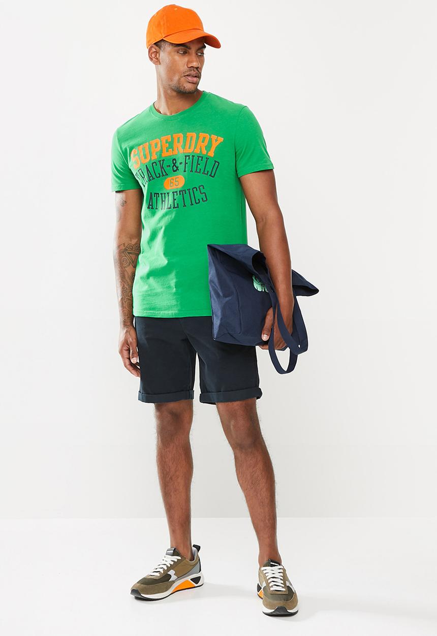 Superdry. - Track and field graphic tee - oregon green