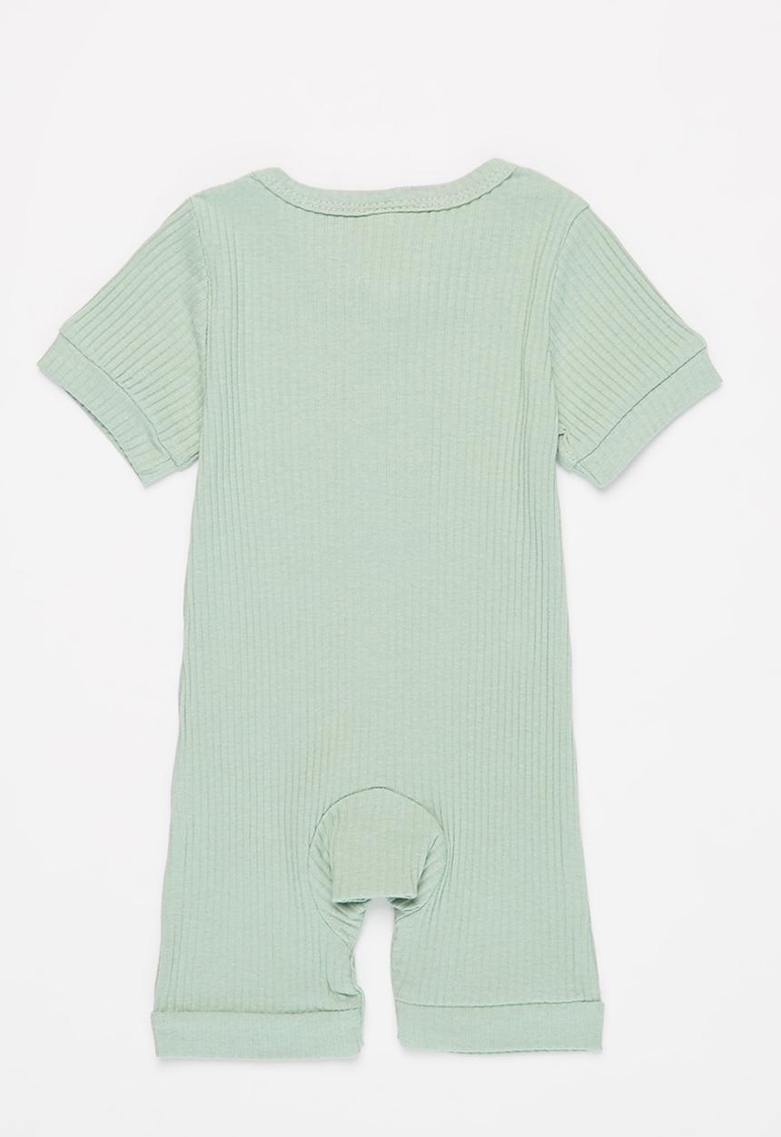 Pop Candy - Baby romper with buttons - sage
