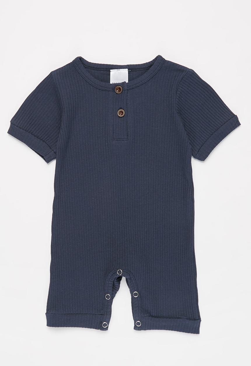 Pop Candy - Baby romper with buttons - navy