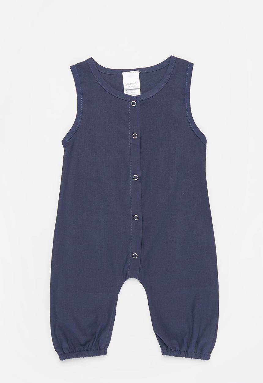 Pop Candy - Baby boys sleeveless romper - navy