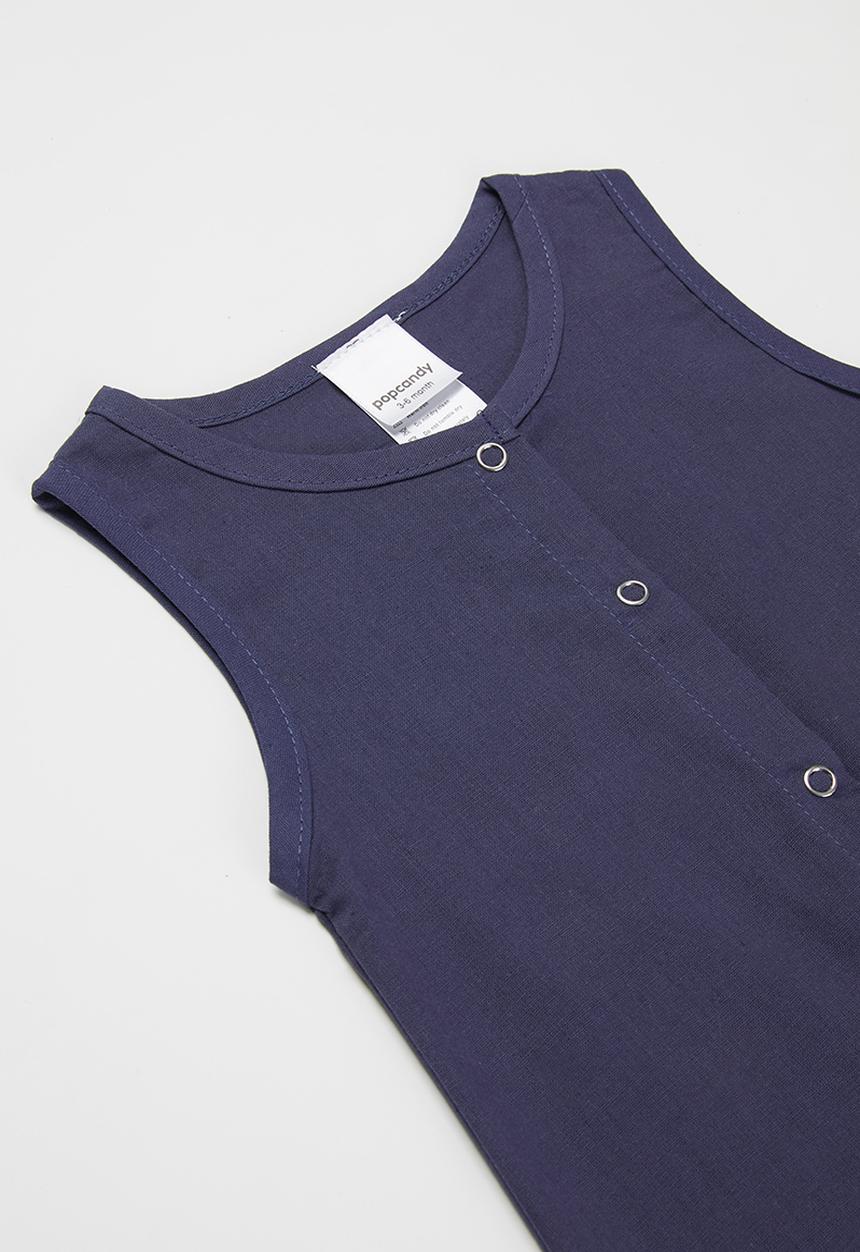 Pop Candy - Baby boys sleeveless romper - navy