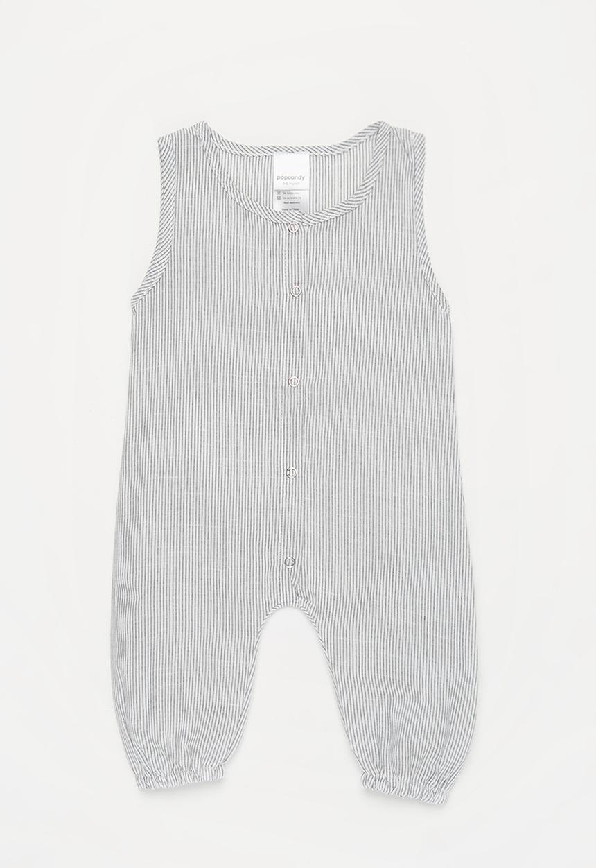 Pop Candy - Baby boys sleeveless romper - grey