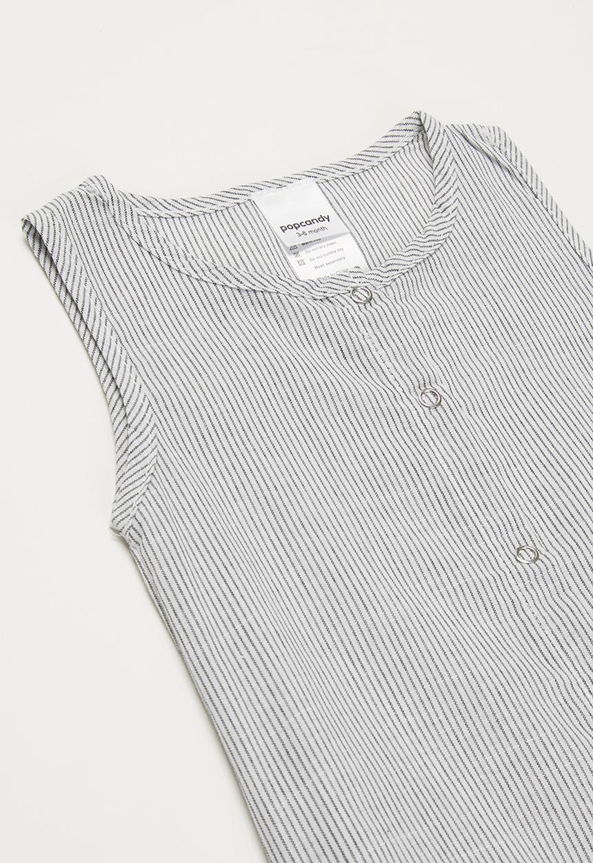 Pop Candy - Baby boys sleeveless romper - grey