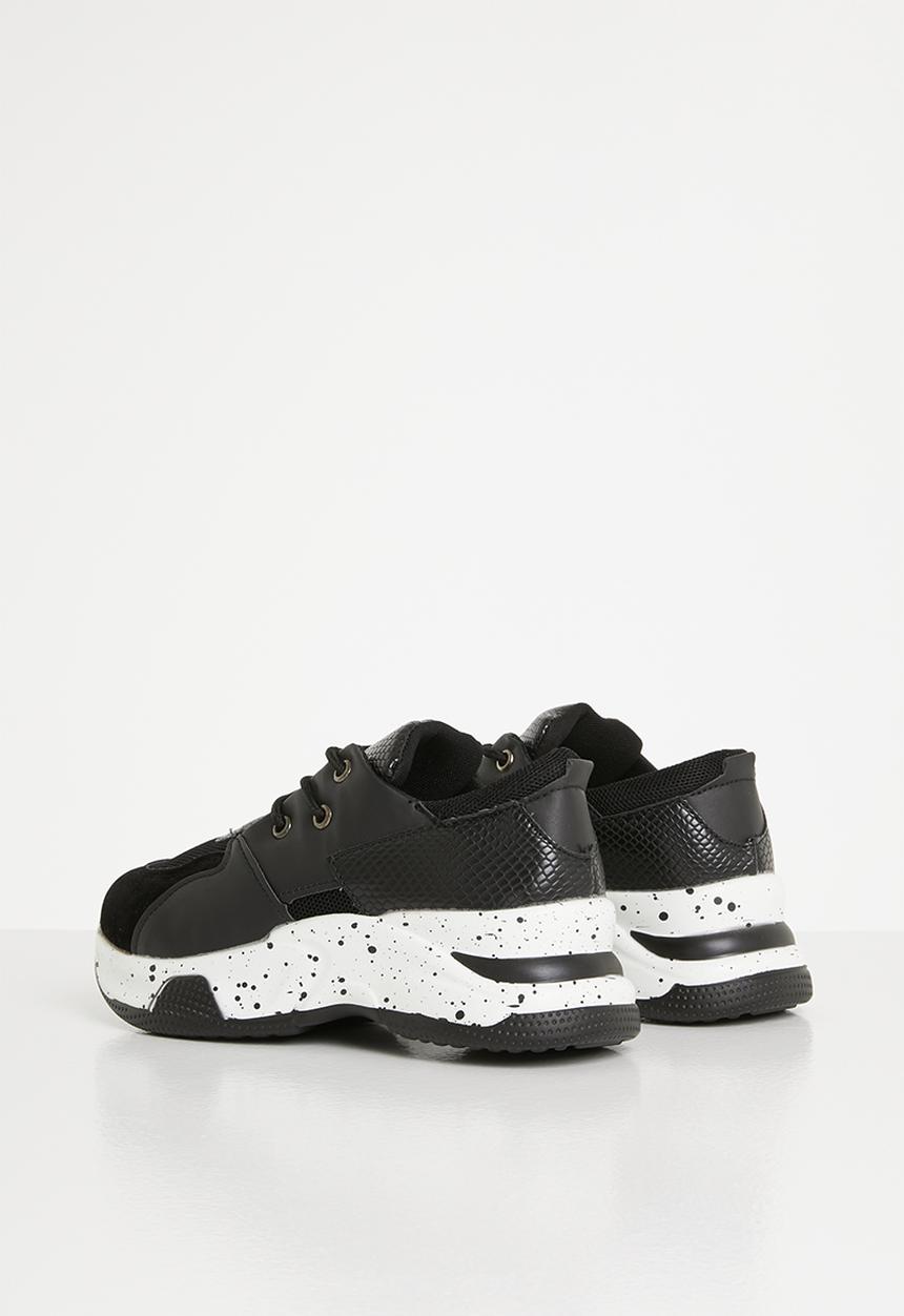 Rebel Republic - Girls lace up sneaker - black