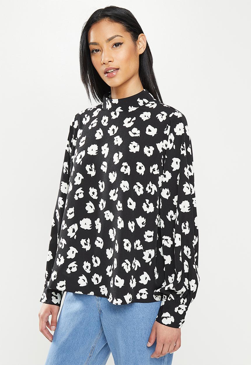 Glamorous - Petite high neck blouse - black 