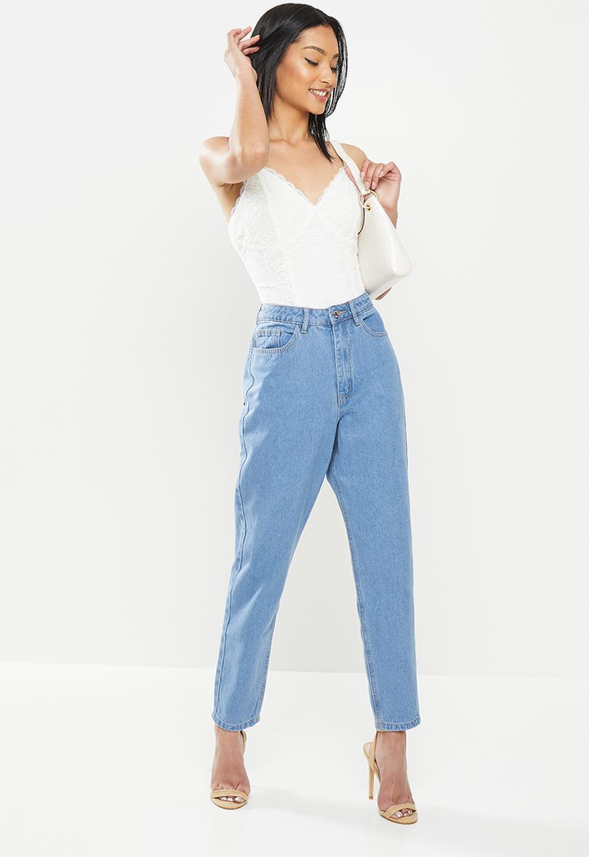 Glamorous - Petite lace bodysuit - white