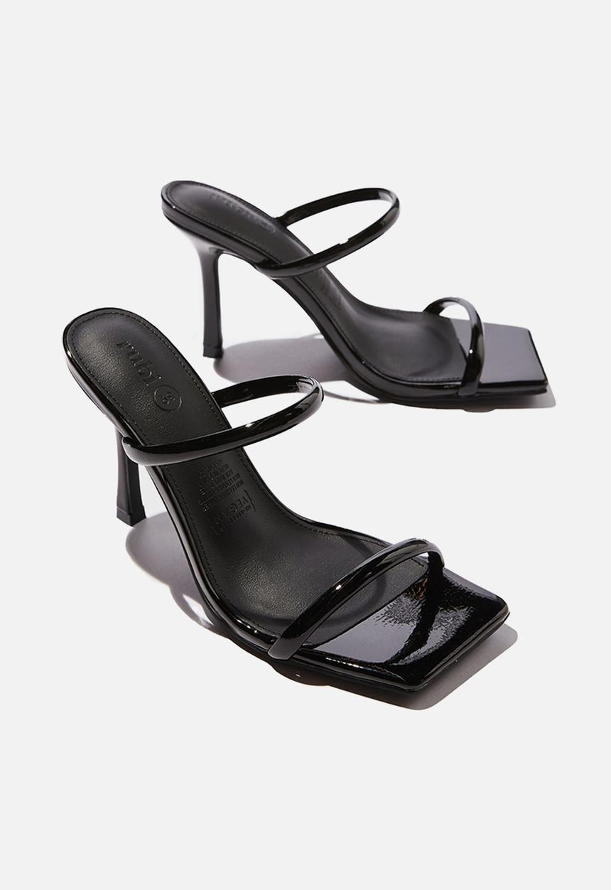 Cotton On - Daria tubular mule - black patent pu