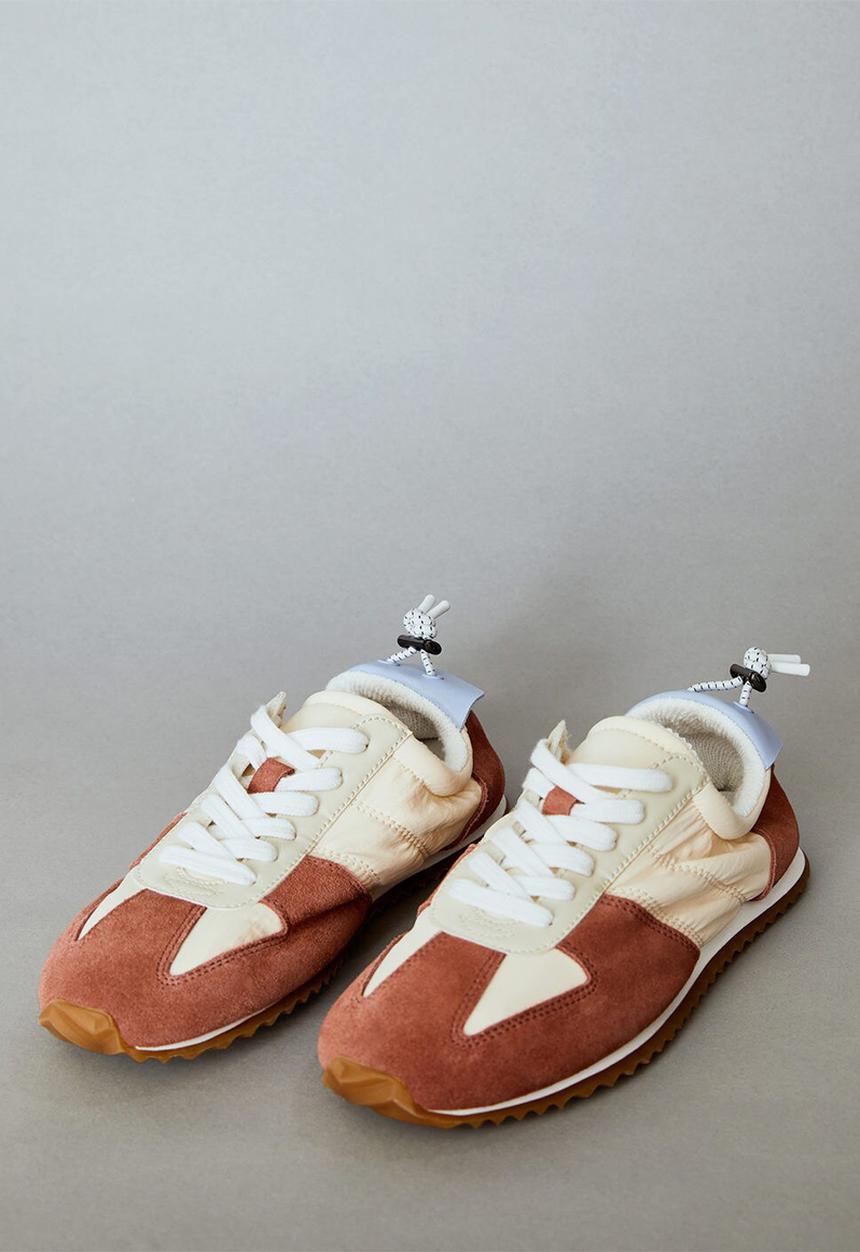 MANGO - Delti leather sneaker - medium orange