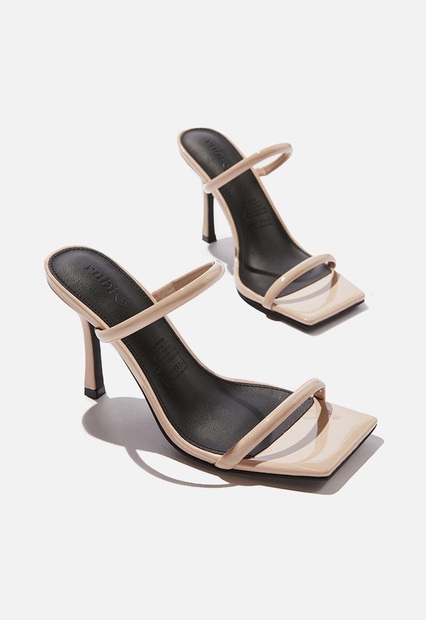 Cotton On - Daria tubular mule - taupe patent pu