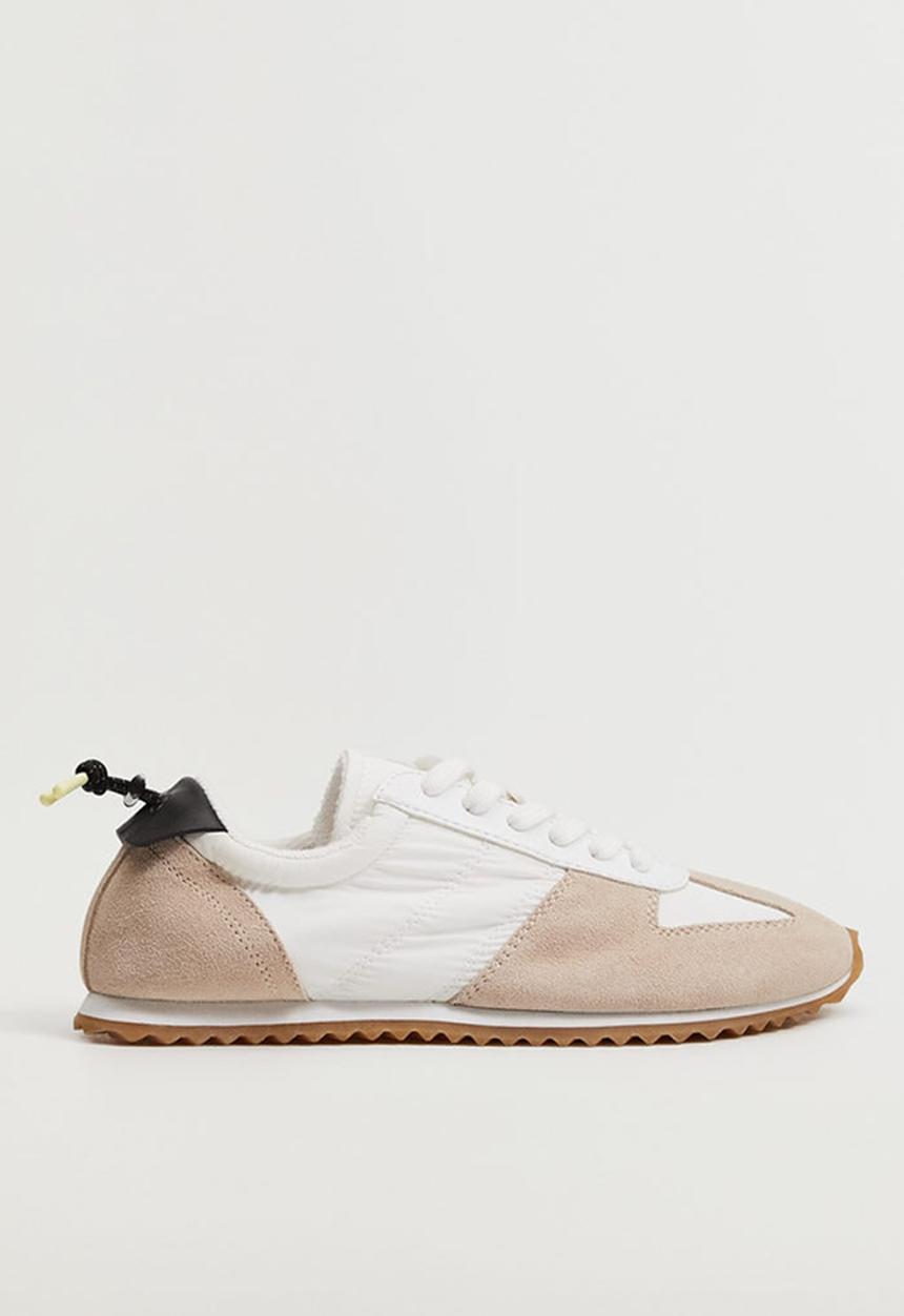 MANGO - Delti leather sneaker - brown