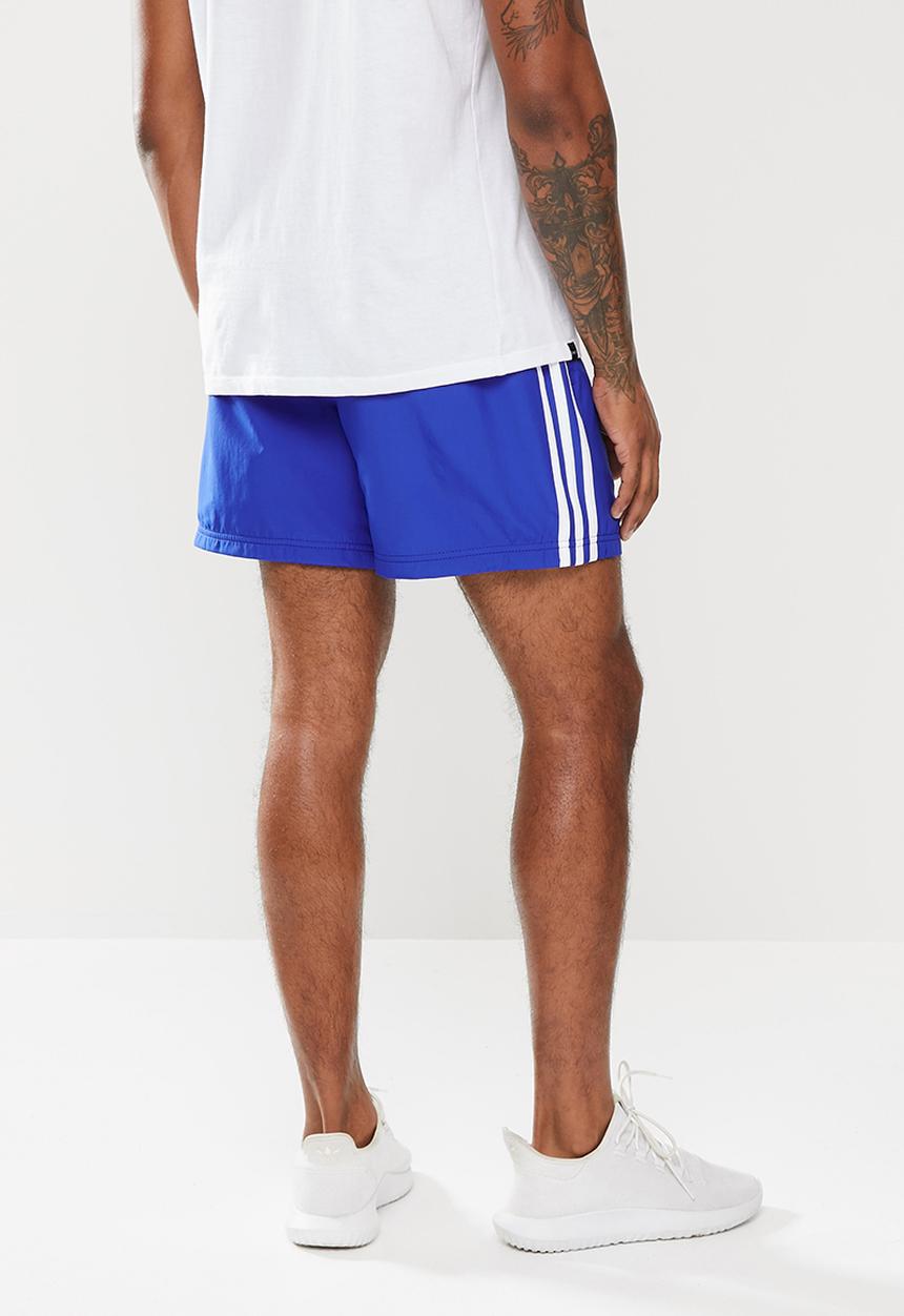 adidas Performance - M 3-stripes Chelsea shorts - bold blue & white