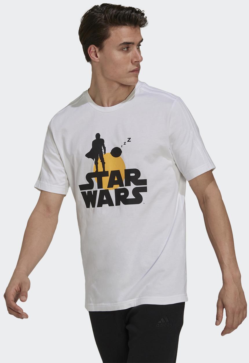adidas Originals - ADIDAS X STAR WARS: THE MANDALORIAN GRAPHIC TEE - white/black